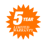 5 year limited warranty